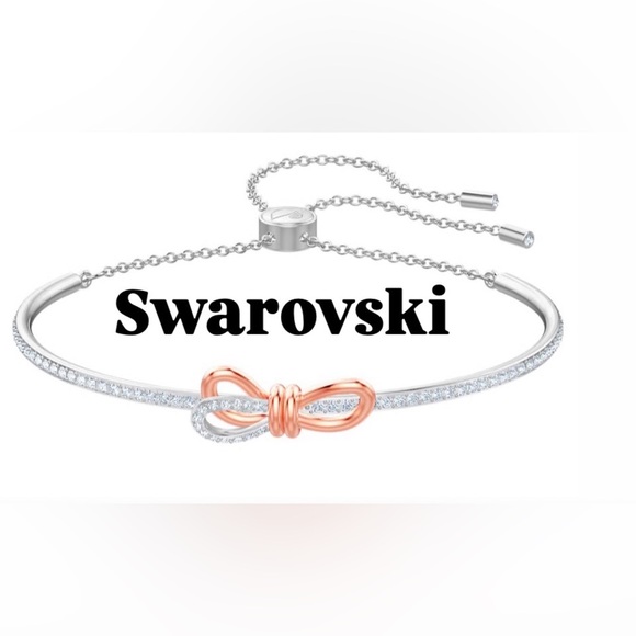 Swarovski Lifelong Bow bangle Bow White Mixed metal finishNWT/NIB